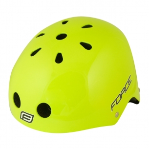 přilba FORCE BMX fluo lesklá