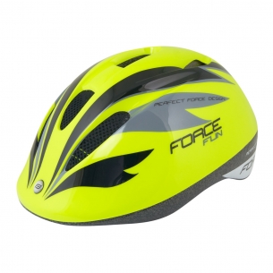 přilba FORCE FUN STRIPES dětská fluo-černo-šedá