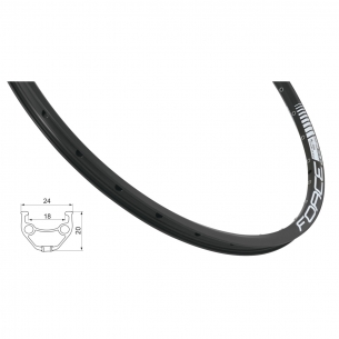 ráfek FORCE BASIC DISC 622x18 36děr, černý