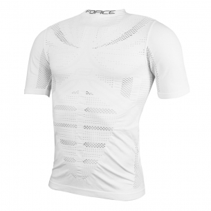 triko/funkční prádlo F WIND krátký rukáv,bílé S-M